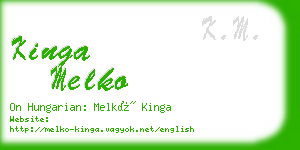 kinga melko business card